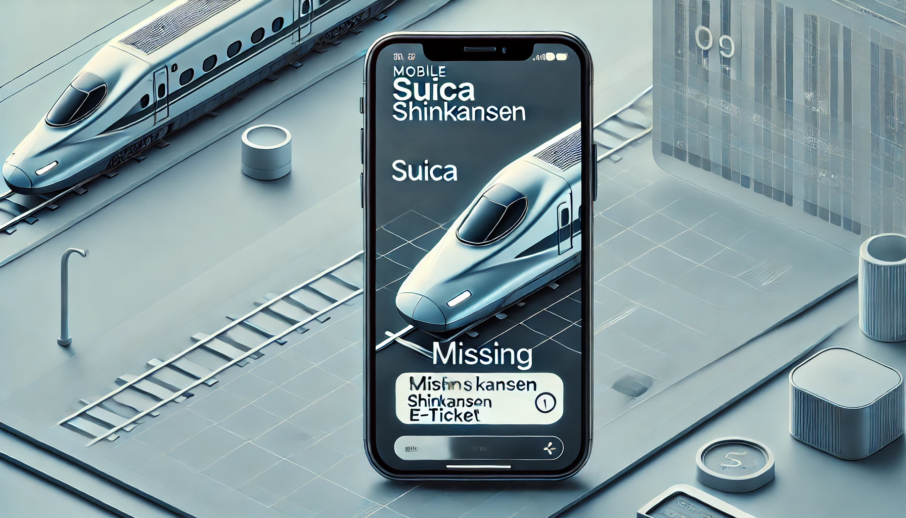新幹線eチケットがモバイルSuicaに表示されないイメージ図