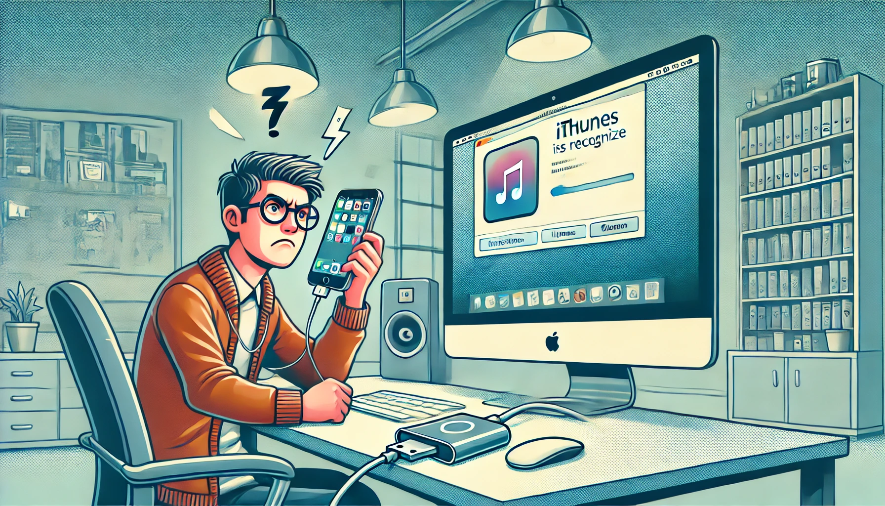 itunes iphone 表示されない イメージ図